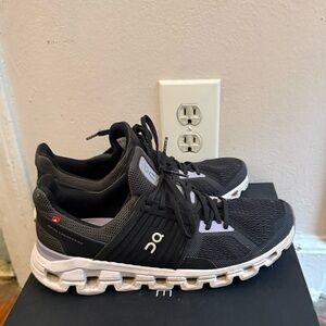 On Cloud Black & purple sneakers women size 9